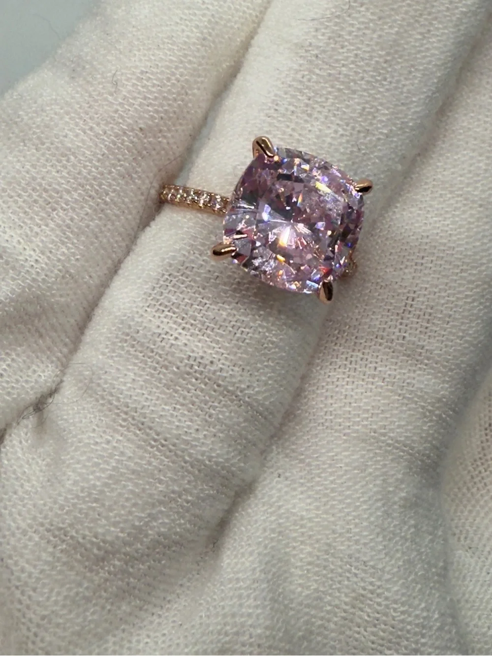 Elegant Pink Moissanite Gemstone Ring! ONE SZ 5 AVAILABLE NOW!
